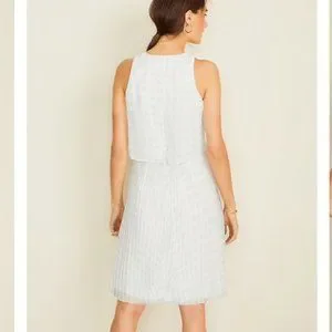 open lace back dress Le Fruit" Pleated Cowl Aline Dress